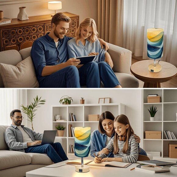 Oceanic USB Touch Lamp for Bedside Tables: Table Lamp - Picture 7 of 7